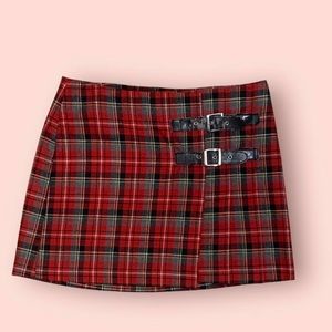 Vintage United colors of Benetton plaid mini skirt size M/ 42